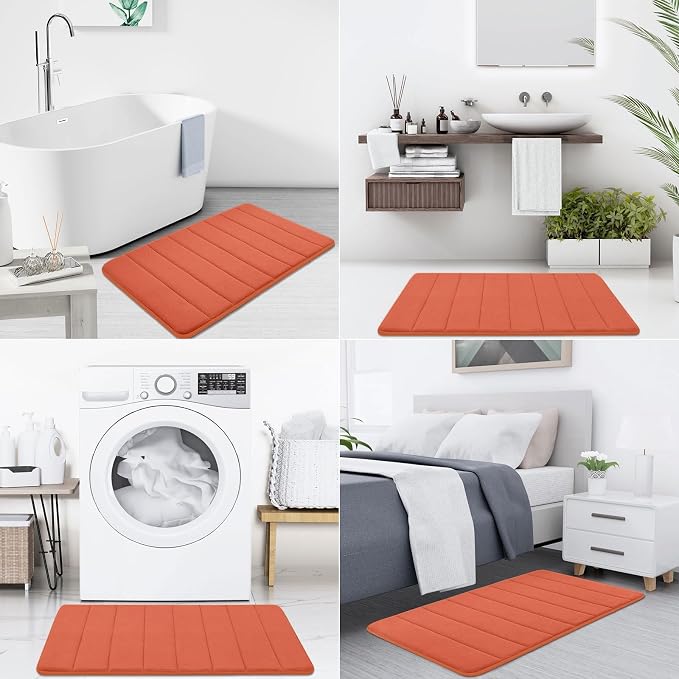 Buganda Memory Foam Bath Mat, Ultra Soft and Non-Slip Bathroom Rugs, Water - Image 7