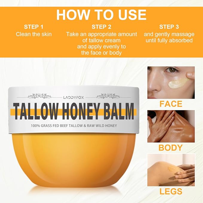 Beef Tallow for Skin, Natural Tallow Balm Face & Body Solid Moisturizer - Image 9