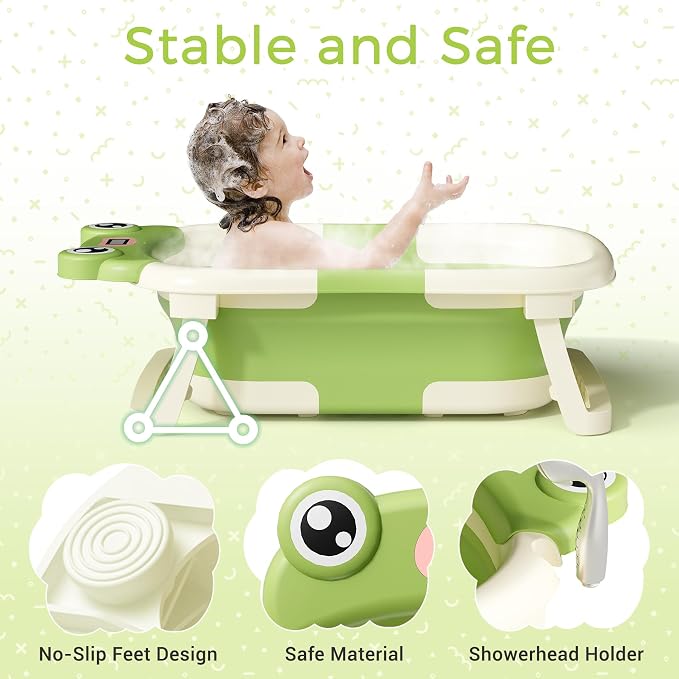 Baby Bathtub, Collapsible Newborn Bathtub - Image 3