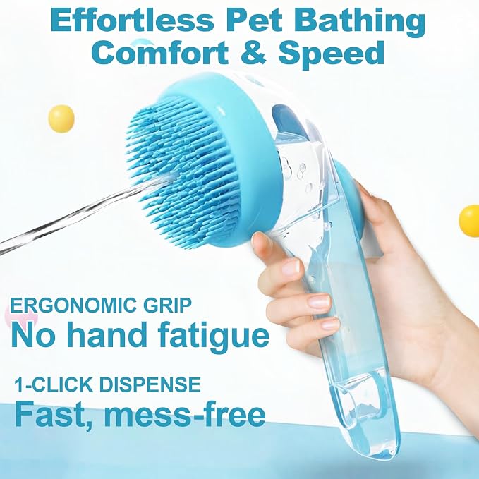 2025 New Dog Bath Brush with Built-in Shampoo Dispenser - Image 2