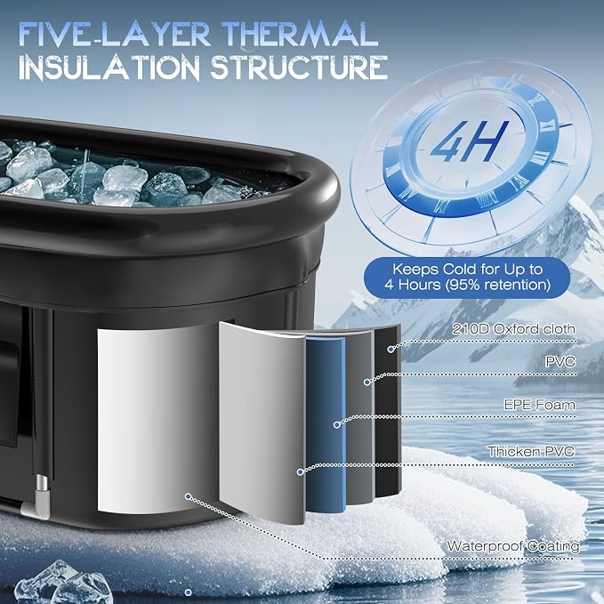 129 Gal Large Oval Ice Bath Tub - Image 3