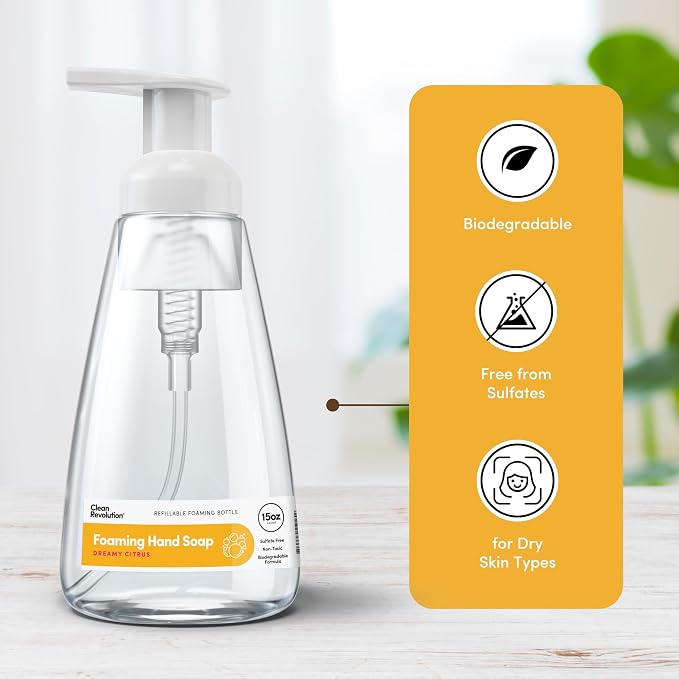 Clean Revolution Foaming Hand Soap, Moisturizing, Ready To Use Formula - Image 4