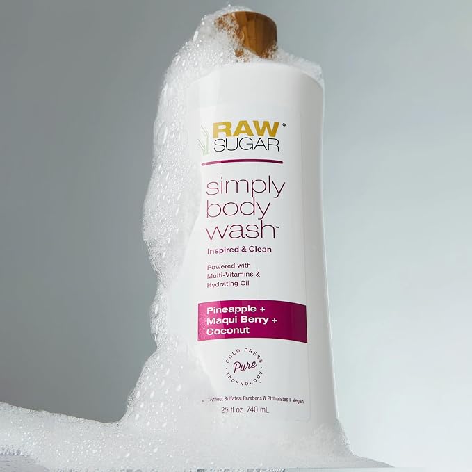 RAW SUGAR Simply Body Wash Variety Trio Vegan Bath & Shower Gel, Raw Coconut + - Image 3