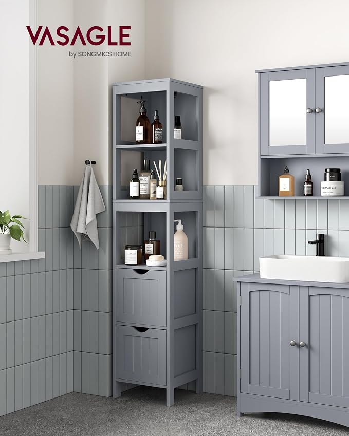 VASAGLE Storage Cabinet, Storage Organizer Rack Stand - Image 2