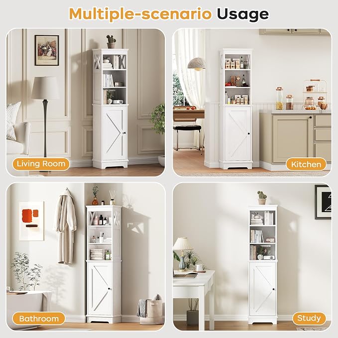 Narrow Bathroom Storage Cabinet - Image 6