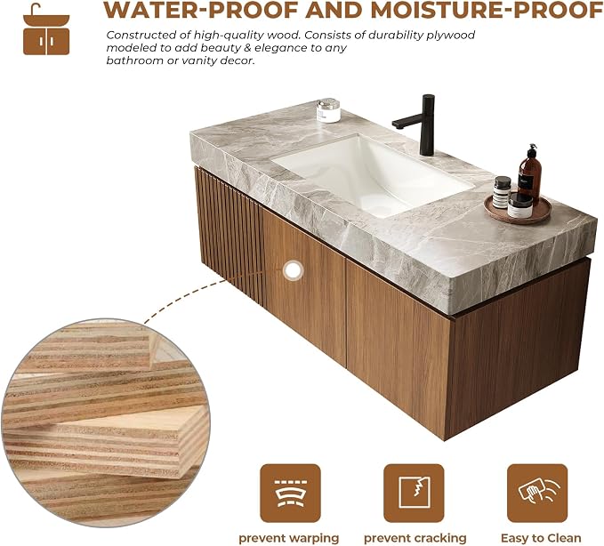 LKTART Floating 48 Inch Bathroom Vanity - Image 6