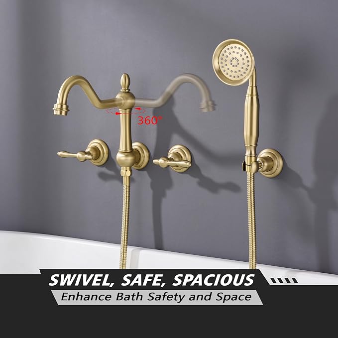 SUMERAIN Wall Mount Tub Faucet - Image 5