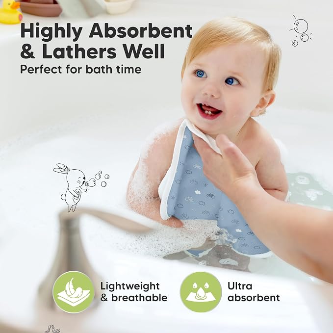 6-Pack Cotton Baby Washcloths for Newborn - Image 4