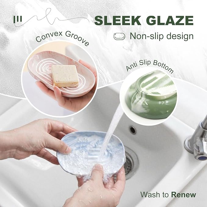 Elegant Ceramic Soap Dish for Shower - Image 5