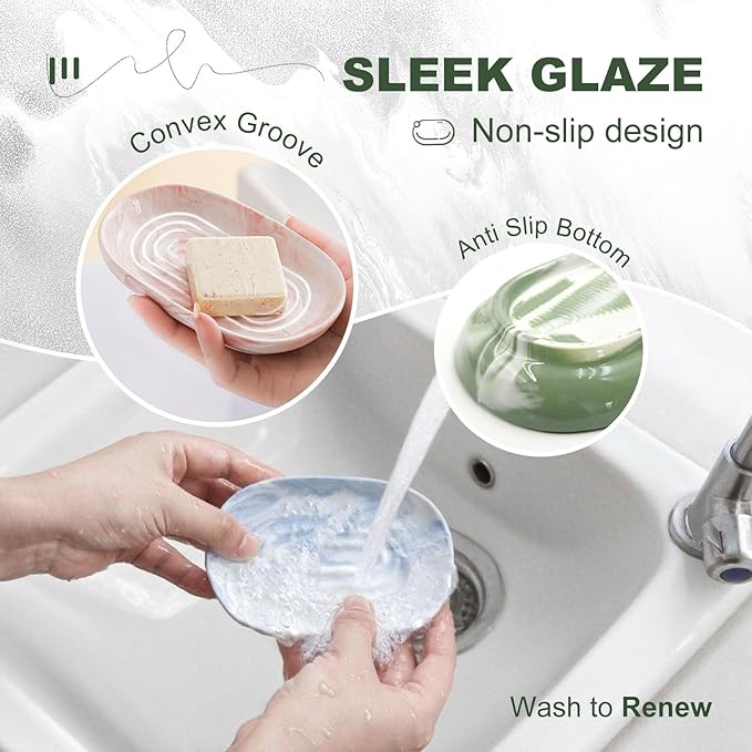 Elegant Ceramic Soap Dish for Shower - Image 5
