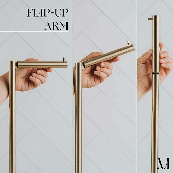 MARMOLUX ACC Free Standing Gold Toilet Paper Holder Stand - Image 2