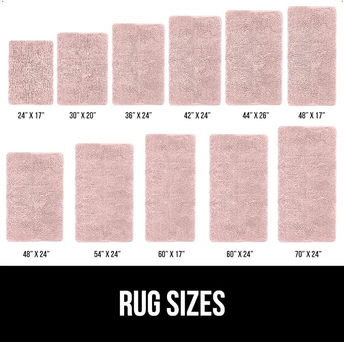 GORILLA GRIP Bath Rug Mat, Soft Absorbent Chenille, Quick Dry Microfiber Mats - Image 6