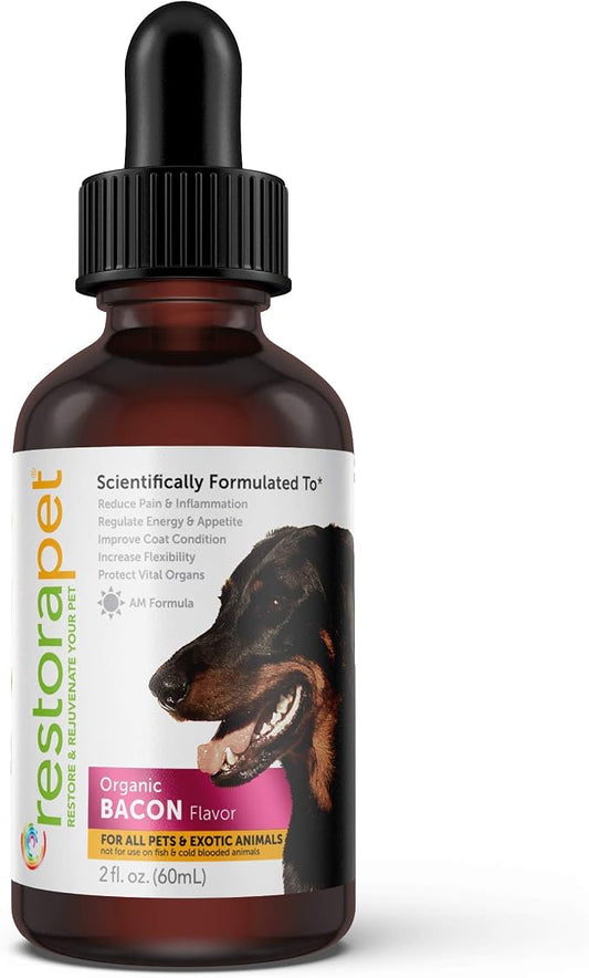 RestoraPet 1-Pack Dog & Cat Bacon Liquid Multivitamin | Dog Arthritis Pain by RestoraPet