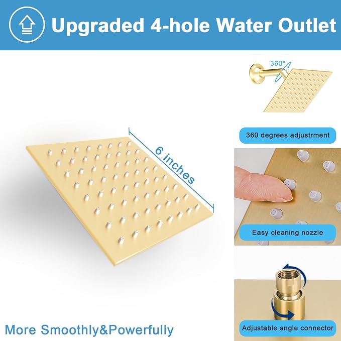 Digital Display Dual Head Shower system Rain Shower System Shower Wall Mount 10 - Image 5