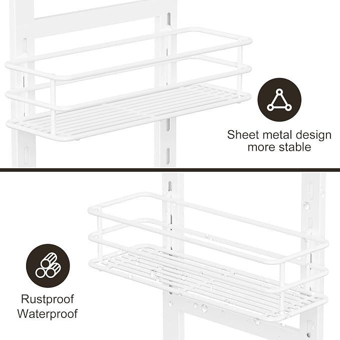 Orimade Adjustable Anti-slip Shower Caddy over Shower Head, Rustproof Bathroom - Image 5