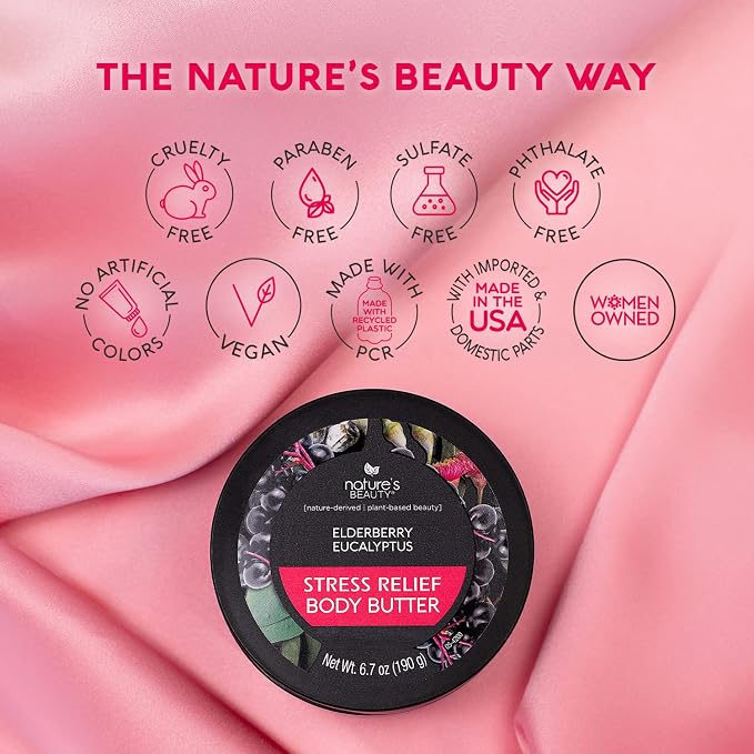 Nature's Beauty Elderberry Eucalyptus Stress Relief Body Butter Multi-Pack - Image 5