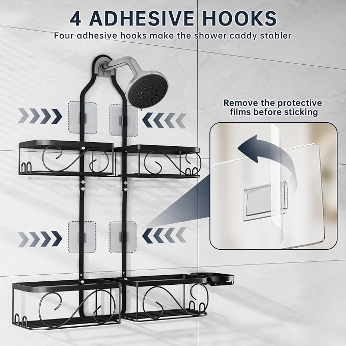 Kadolina Shower Caddy Hanging for Handheld Showerheads, Rustproof Stainless - Image 6