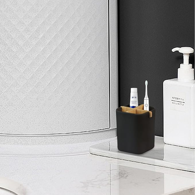 Aoheuo Bamboo-Toothbrush Holders-Multifunctional-Electric Toothbrush-Storage - Image 2