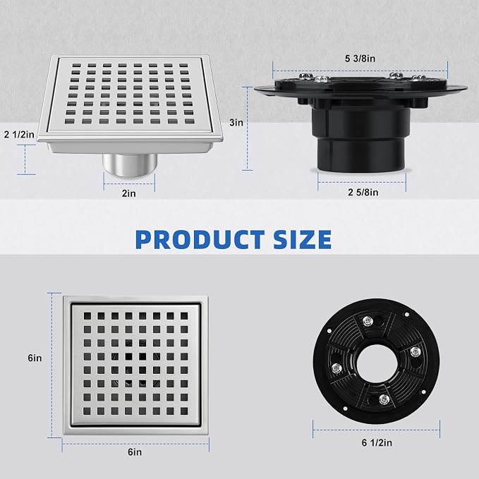 morefine Square Shower Drain - Image 5