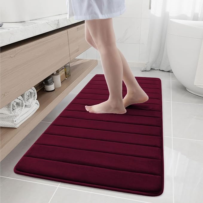 Buganda Memory Foam Bath Mat, Ultra Soft and Non-Slip Bathroom Rugs, Water by Buganda