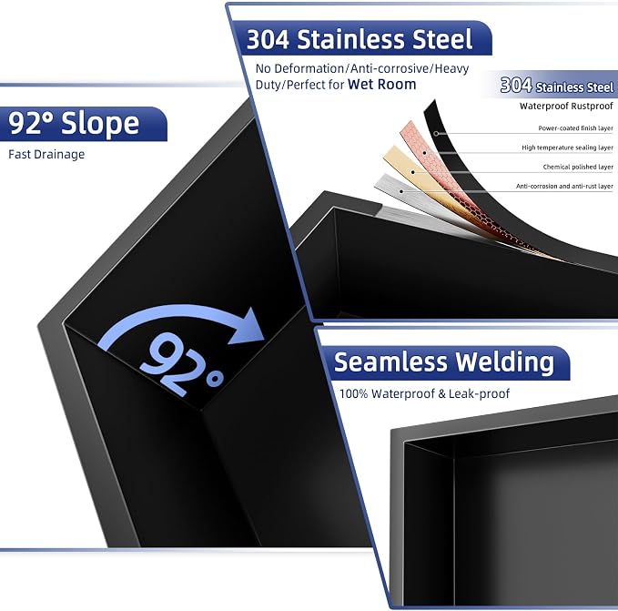 36x12 Inch No Tile Needed Shower Niche - Image 4