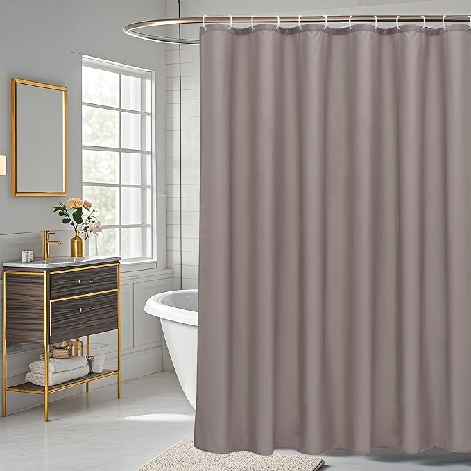 AooHome Standard Size Shower Curtain, Polyester Durable Solid Shower Curtain by AooHome