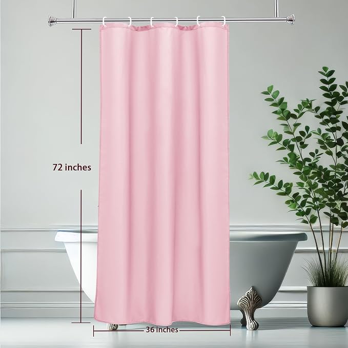 AooHome 36x72 inch Stall Shower Curtain Liner, Polyester Classic Solid Color - Image 8