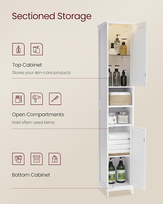 VASAGLE Tall Storage Cabinet - Image 5