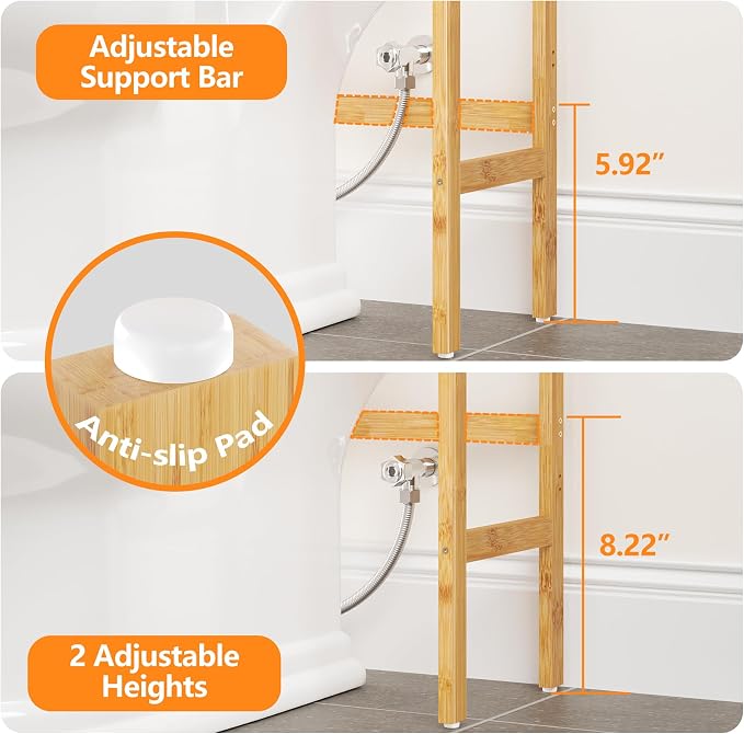 AMBIRD Over The Toilet Storage, 3-Tier Bathroom Organizer Over Toilet - Image 3