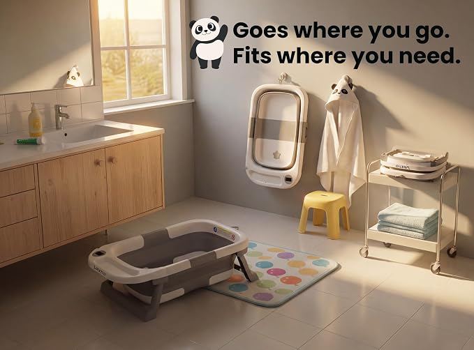VASTIO™ 6-in-1 Collapsible Baby Bathtub Set – Foldable Baby Bath Tub - Image 7