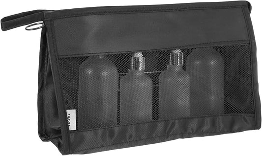 uxcell Mesh Makeup Bag, Large Capacity Travel Zipper Cosmetic Bags, Beach Mesh by uxcell