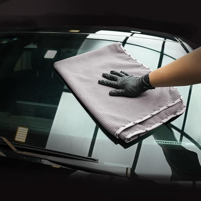 SPTA Microfiber Drying Towel, Waffle-Weave Highly Absorbent, Scratch Free - Image 8
