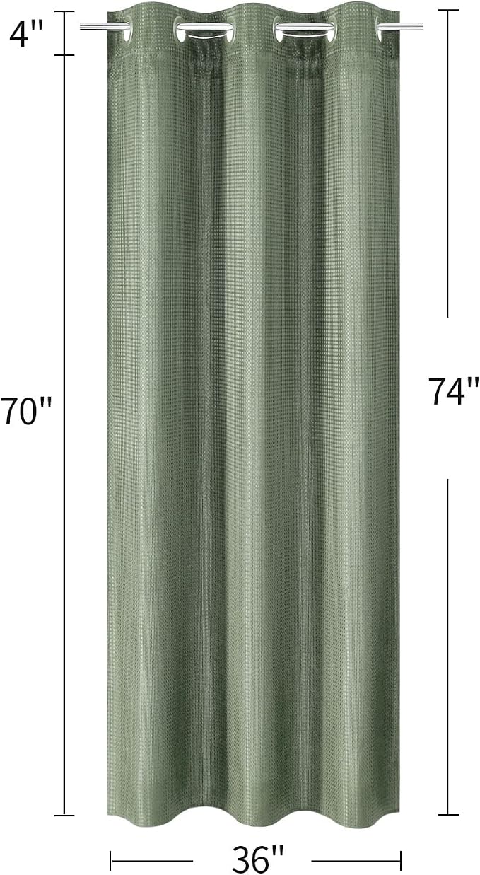 MitoVilla No Hooks Needed Small Stall Shower Curtain Liner Set 36 x 74 - Image 7