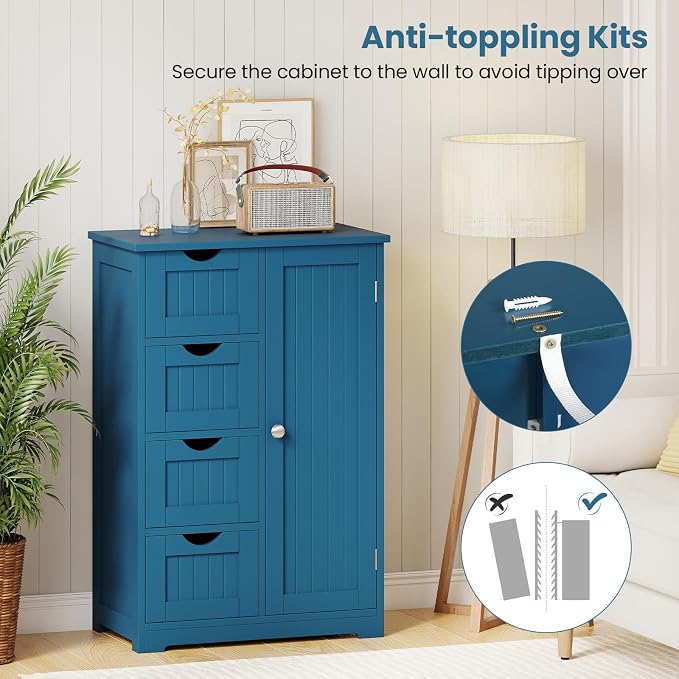 Giantex Bathroom Cabinet, Freestanding Storage Cabinet - Image 5