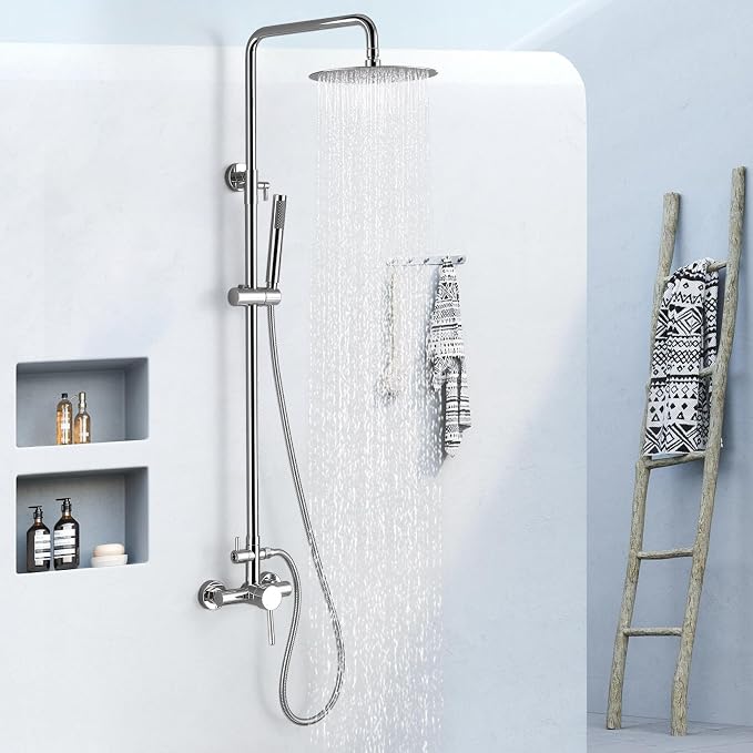 RBROHANT Outdoor Shower, Wall Mount Outdoor Shower Kit, Outside Shower Faucet by RBROHANT