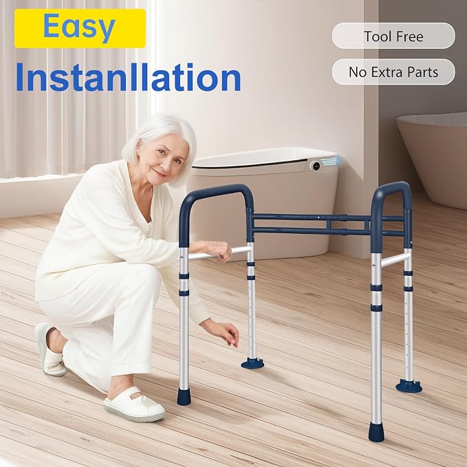 Toilet Safety Rails – Adjustable, Foldable Toilet Handle Frame - Image 3