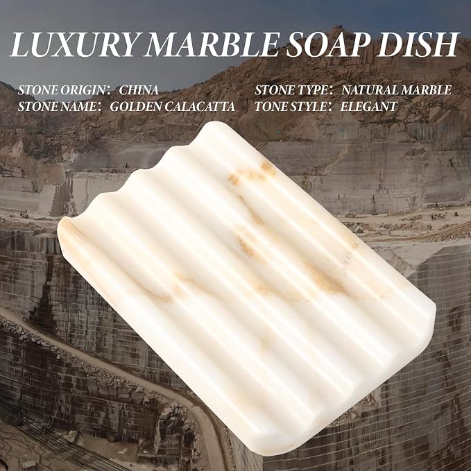 Koville Natural Marble Soap Dish - Image 3