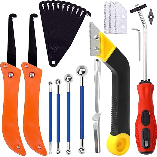 25pcs Grout Removal Tool, Caulking Removal Tools Tile Grout Saw and Grout Hand by LABOFiC