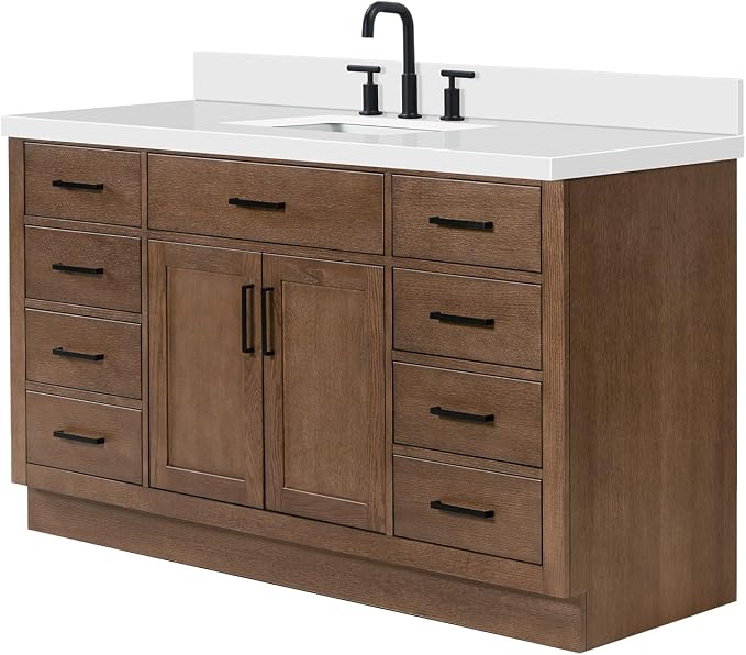 ARIEL Hepburn 61 Inch Single Rectangle Sink Bathroom Vanity - Image 4