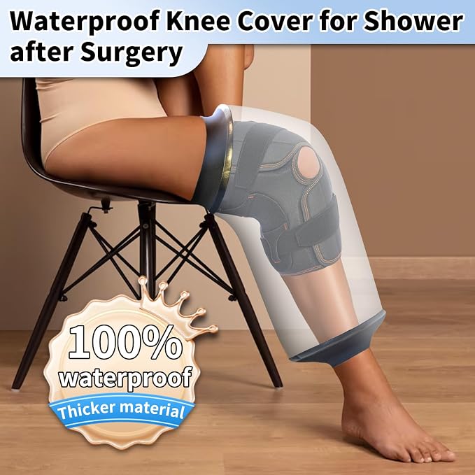 KEEFITT Knee Cast Cover for Shower, Waterproof Shower Protector for ACL Surgery - Image 8