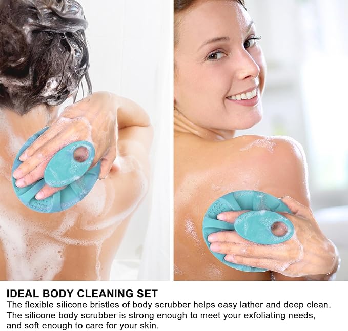 INNERNEED Soft Silicone Body Cleansing Brush Shower Scrubber, Gentle - Image 3