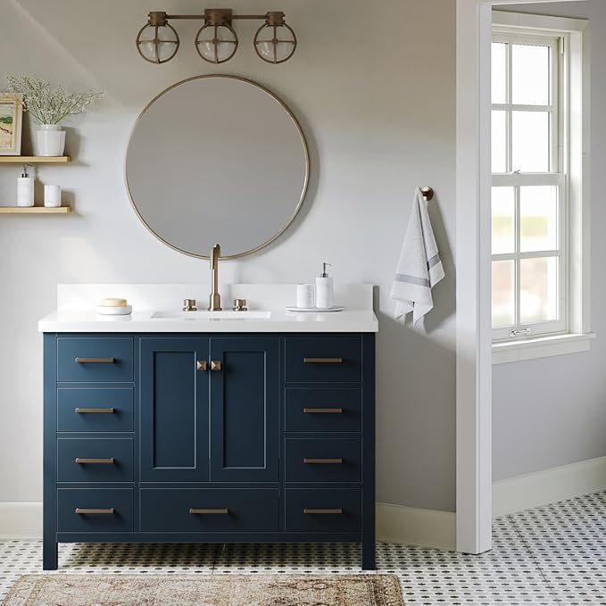 ARIEL 49" Midnight Blue Bathroom Vanity - Image 2
