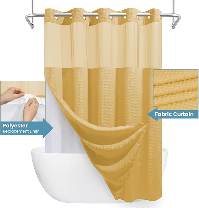 Gold Hotel Shower Curtain - Image 4