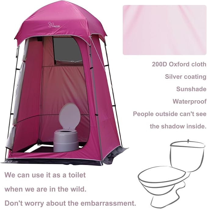 Vidalido Outdoor Camping Shower Tent Easy Setup Privacy Tent Changing Room - Image 4
