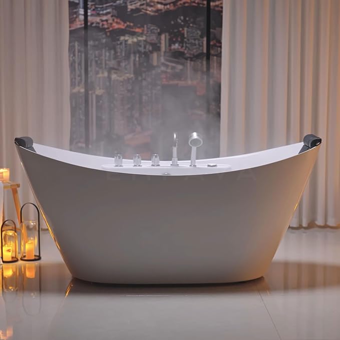 Empava 67" Freestanding Whirlpool Bathtub Oval by Empava