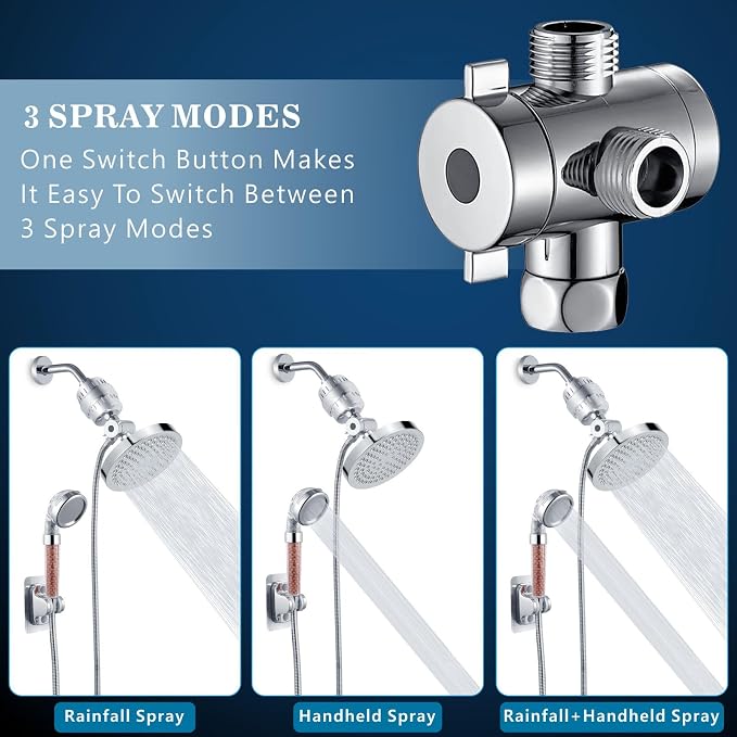 Voolan Filtered Shower Head Set, High Pressure Rain Shower - Image 2