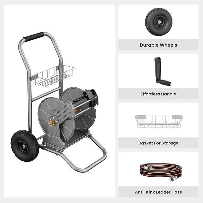 Giraffe Tools Garden Hose Reel Cart - Image 2