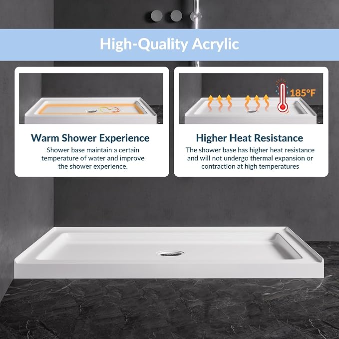 MORVANO 48" X 32" Shower Base - Image 7