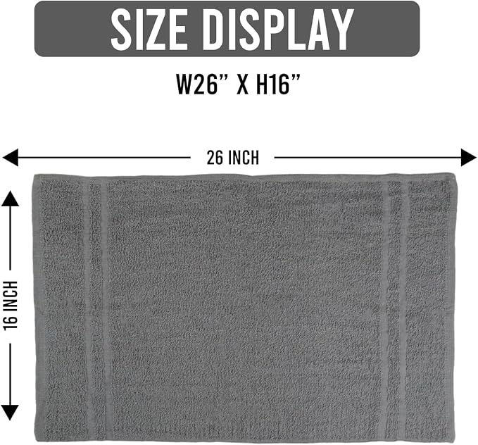 Salon Towels – 50 Pack Grey Hand Towels 100% Cotton Spa Towels – 16x27 inches - Image 6
