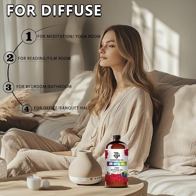 Rose Essential Oil – Rose Oils for diffusers, humidifiers, Home Baths, Cleaning - Image 2